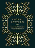 luxury flowers floral patterns frame background border vector