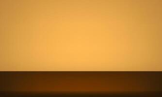 Yellow and brown Studio background. Space for selling products on the website. Yellow Background Empty Room Studio with table. Business backdrop. illustration. vector