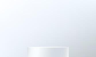 White and grey studio room background. White background 3d with podium. Empty room with light effect. Space for selling products on the website. illustration. vector