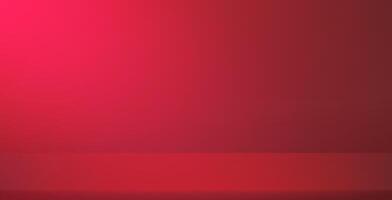 Red Studio background. Red Background Empty Room Studio with table. Space for selling products on the website. illustration. vector