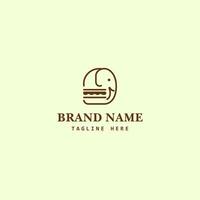 logo template is perfect for fast food restaurants, featuring a modern design element that enhances branding vector