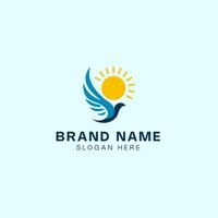 A bird logo template element isolated with an editable stroke. bird logo, illustration, bird icon, graphic design vector