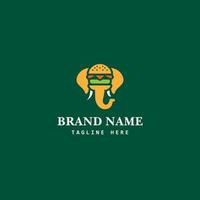 logo template is perfect for fast food restaurants, featuring a modern design element that enhances branding vector