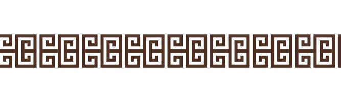 Greek key seamless border pattern collection. Decorative ancient meander, Greece ornament with repeated geometric motifs vector
