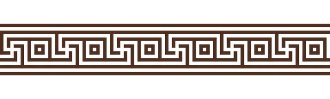 Greek key seamless border pattern collection. Decorative ancient meander, Greece ornament with repeated geometric motifs vector