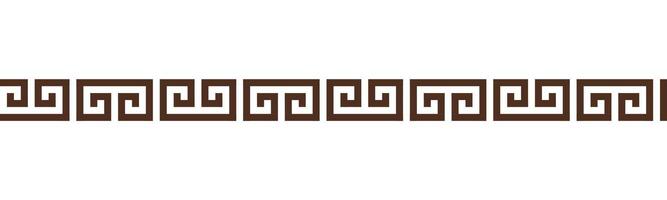 Greek key seamless border pattern collection. Decorative ancient meander, Greece ornament with repeated geometric motifs vector