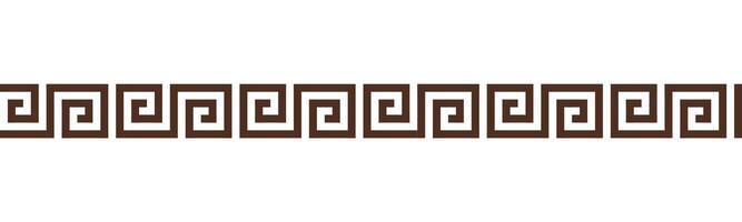 Greek key seamless border pattern collection. Decorative ancient meander, Greece ornament with repeated geometric motifs vector