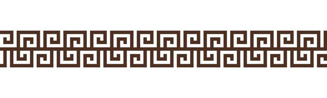 Greek key seamless border pattern collection. Decorative ancient meander, Greece ornament with repeated geometric motifs vector