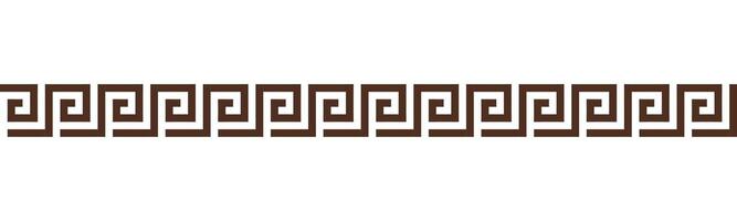 Greek key seamless border pattern collection. Decorative ancient meander, Greece ornament with repeated geometric motif vector
