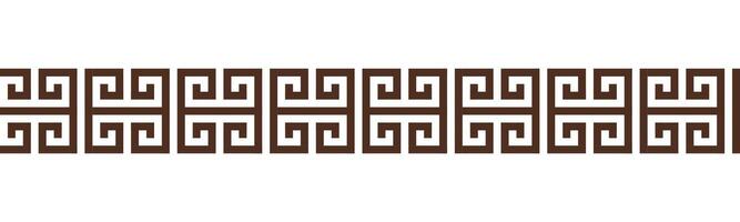 Greek key seamless border pattern collection. Decorative ancient meander, Greece ornament with repeated geometric motifs vector