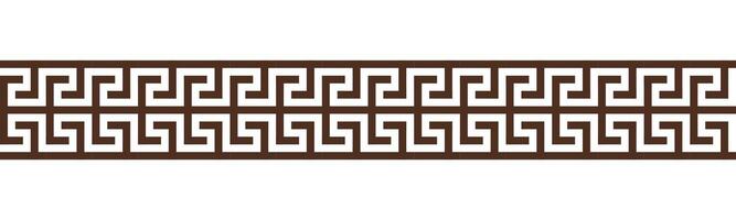 Greek key seamless border pattern collection. Decorative ancient meander, Greece ornament with repeated geometric motifs vector