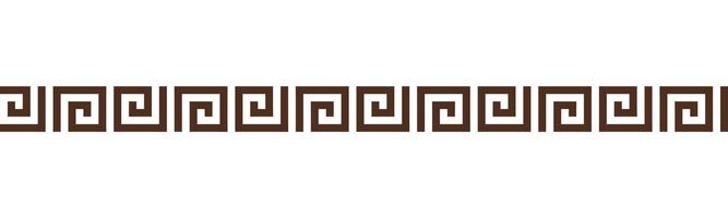 Greek key seamless border pattern collection. Decorative ancient meander, Greece ornament with repeated geometric motifs vector
