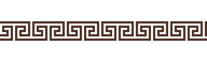 Greek key seamless border pattern collection. Decorative ancient meander, Greece ornament with repeated geometric motifs vector
