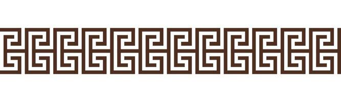 Greek key seamless border pattern collection. Decorative ancient meander, Greece ornament with repeated geometric motif vector