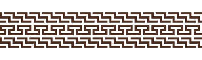 Greek key seamless border pattern collection. Decorative ancient meander, Greece ornament with repeated geometric motifs vector
