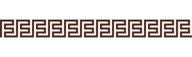 Greek key seamless border pattern collection. Decorative ancient meander, Greece ornament with repeated geometric motifs vector