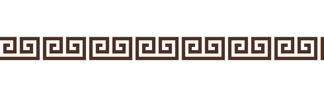 Greek key seamless border pattern collection. Decorative ancient meander, Greece ornament with repeated geometric motifs vector