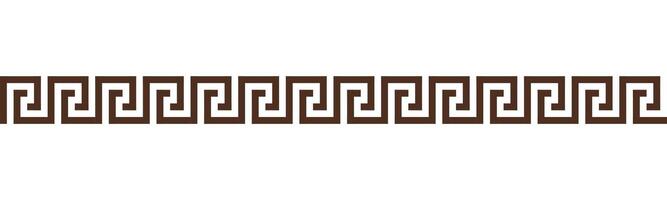 Greek key seamless border pattern collection vector