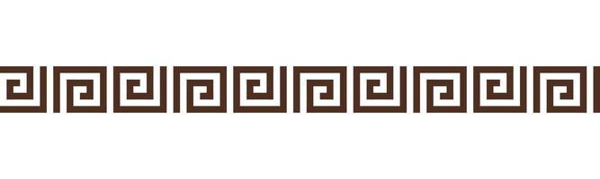 Greek key seamless border pattern collection. Decorative ancient meander, Greece ornament with repeated geometric motifs vector