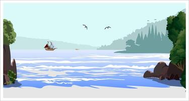 beach view images vector