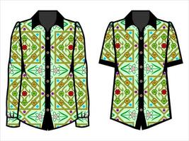 various batik clothes vector