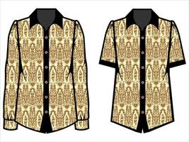 various batik clothes vector
