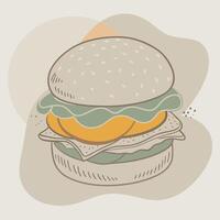 Hamburger Editable Graphics Design vector