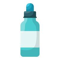 Glass container for medicines with pipette vector