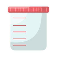 Medical container for testing vector