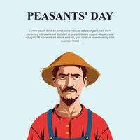 Peasants Day background. vector