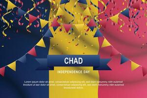 Chad Independence Day background. vector