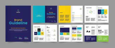 brand guidelines and brand guide layout template. vector