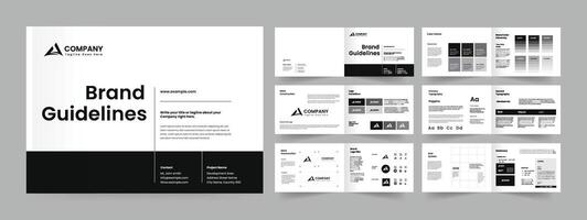 minimalist brand guideline template layout design creative brand guideline vector