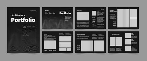 architecture book design architecture portfolio real estate brochure template vector