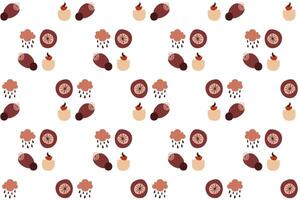 Abstract boho seamless pattern background illustration vector