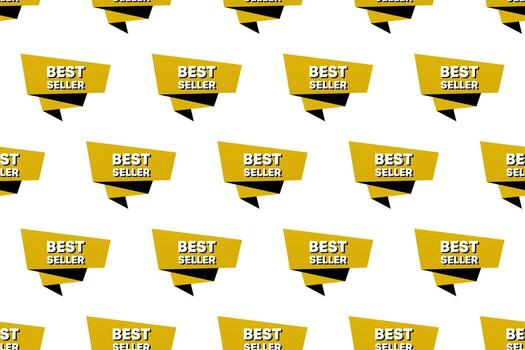 Best seller label seamless pattern background vector