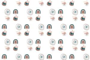 Abstract boho seamless pattern background illustration vector