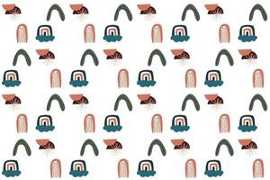 Abstract boho seamless pattern background illustration vector