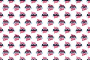 Discount banner seamless pattern background vector