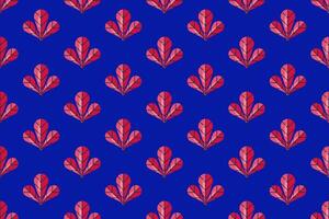 Flat leaf seamless pattern background vector
