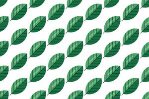 Flat leaf seamless pattern background vector
