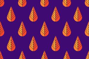 Flat leaf seamless pattern background vector