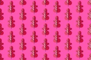 Flat leaf seamless pattern background vector
