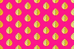 Flat leaf seamless pattern background vector