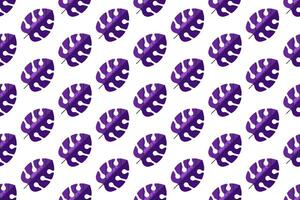 Flat leaf seamless pattern background vector