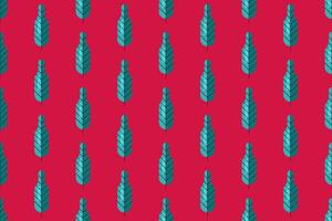 Flat leaf seamless pattern background vector