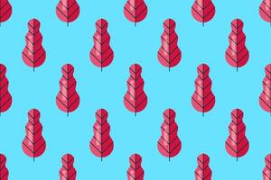 Flat leaf seamless pattern background vector