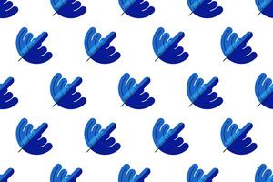 Flat leaf seamless pattern background vector