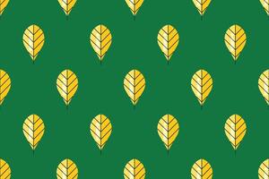 Flat leaf seamless pattern background vector