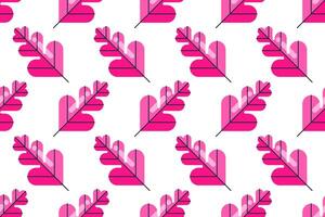 Flat leaf seamless pattern background vector
